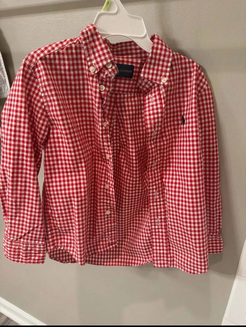 Ralph Lauren Kids Red Gingham Button-Down Shirt